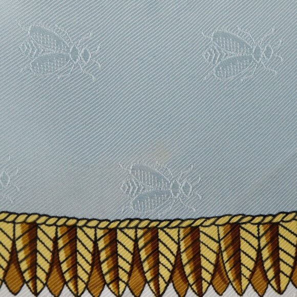 HERMES Authentic Blue Silk Scarf - Picture 7 of 9